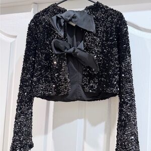 H&M Black Sequin Jacket